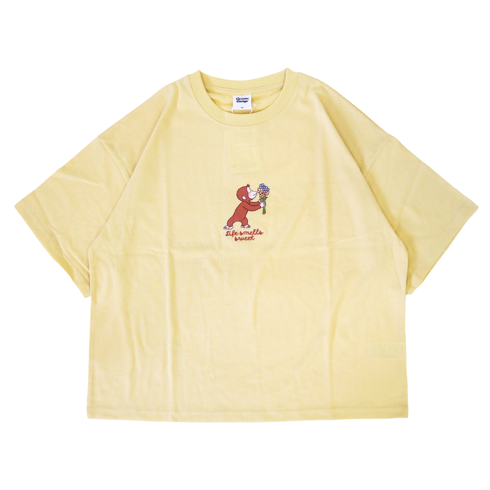 おさるのジョージ 天竺半袖TシャツWIDE（レディース） - おさるの
