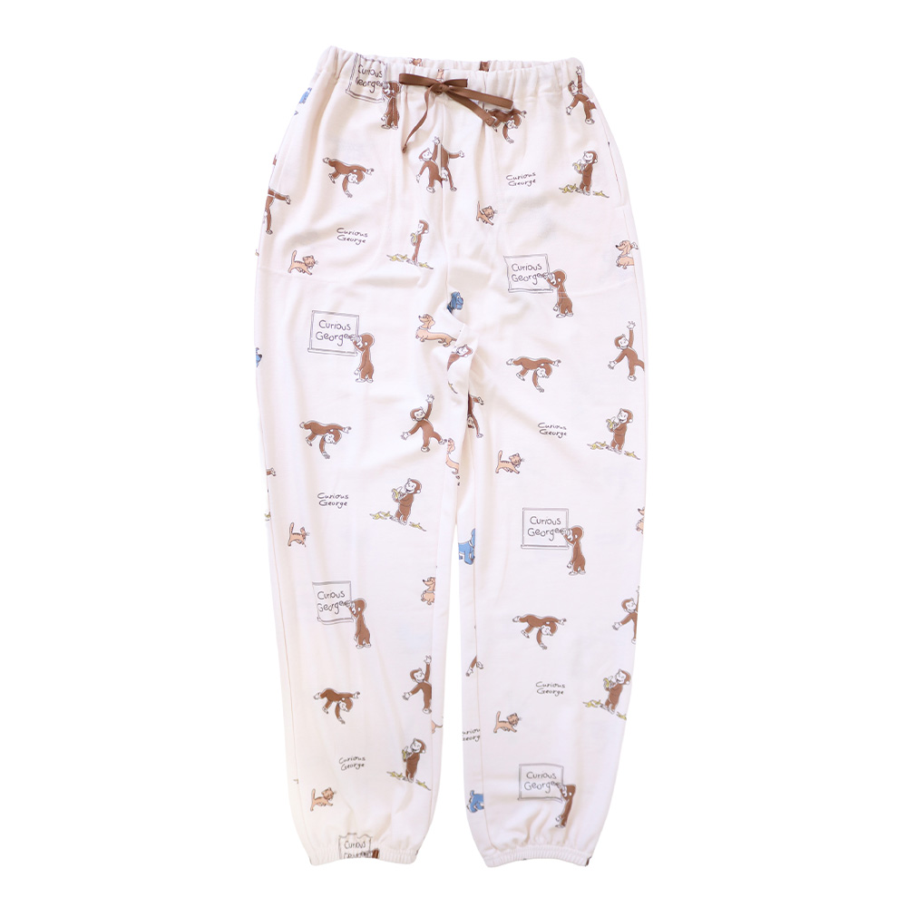 おさるのジョージ ダンボール総柄ptパンツ（レディース