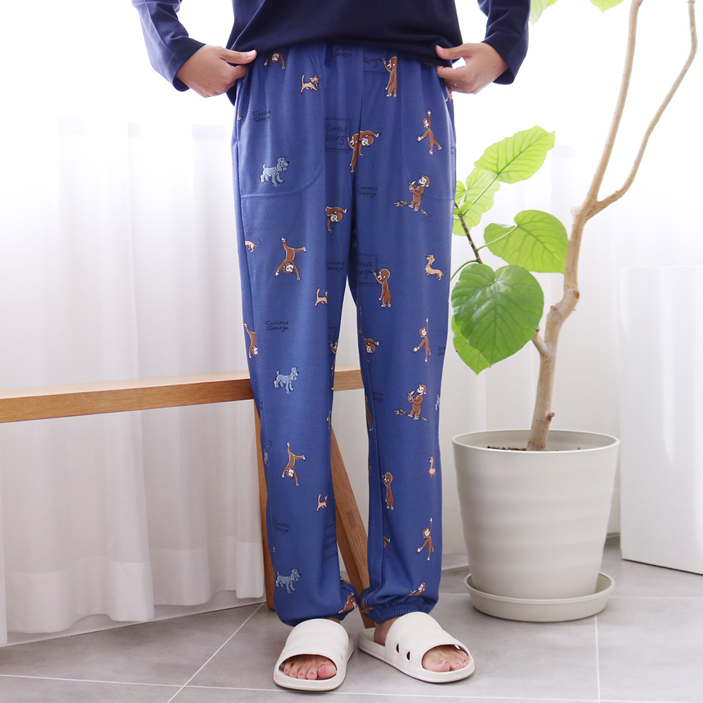 おさるのジョージ ダンボール総柄ptパンツ（レディース