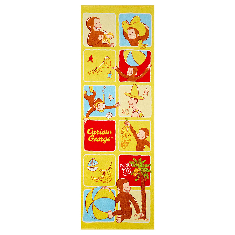 おさるのジョージ ジュニア用バスタオル ジョージと夏の思い出 おさるのジョージ公式オンラインストア 365CURIOUS