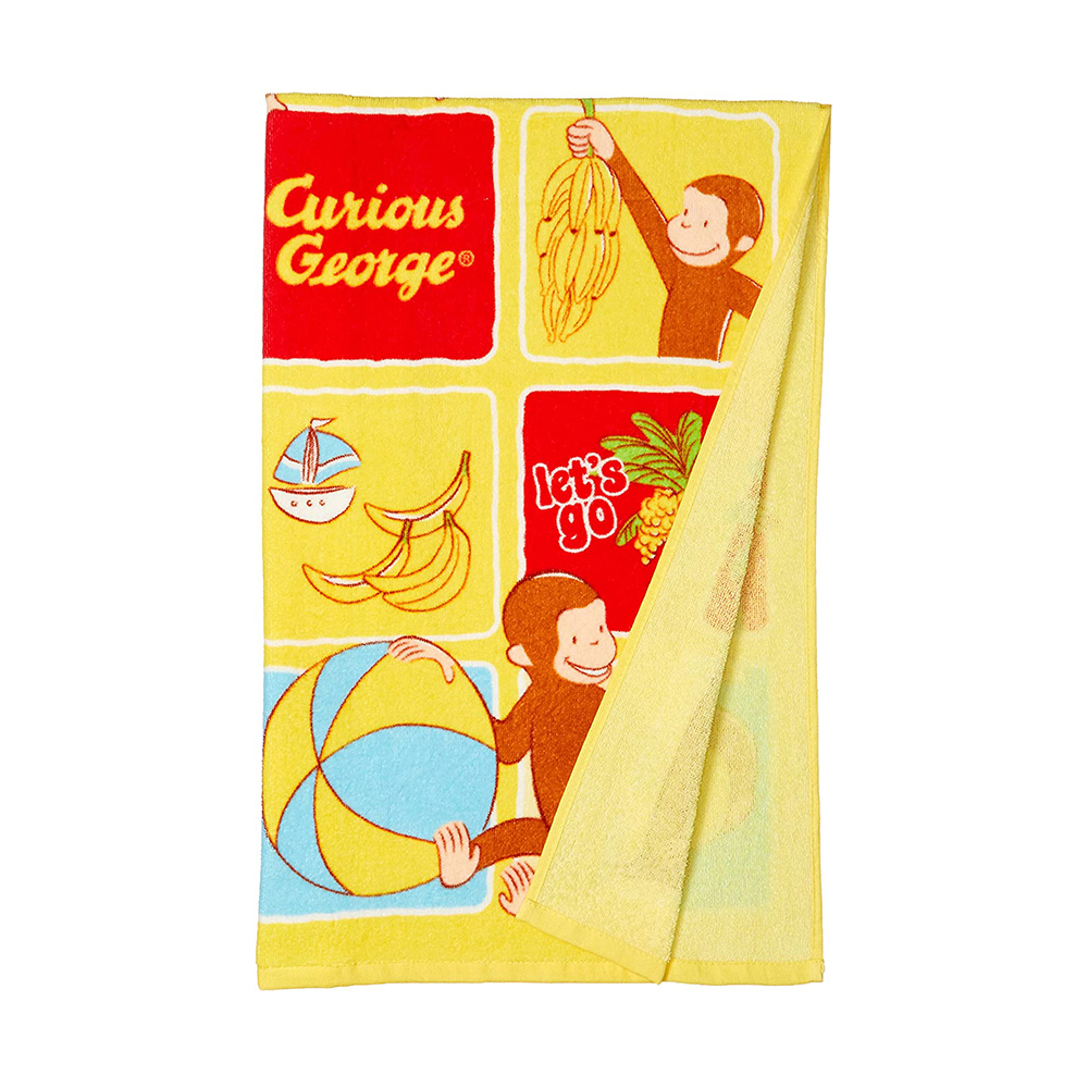 おさるのジョージ ジュニア用バスタオル ジョージと夏の思い出 おさるのジョージ公式オンラインストア 365CURIOUS