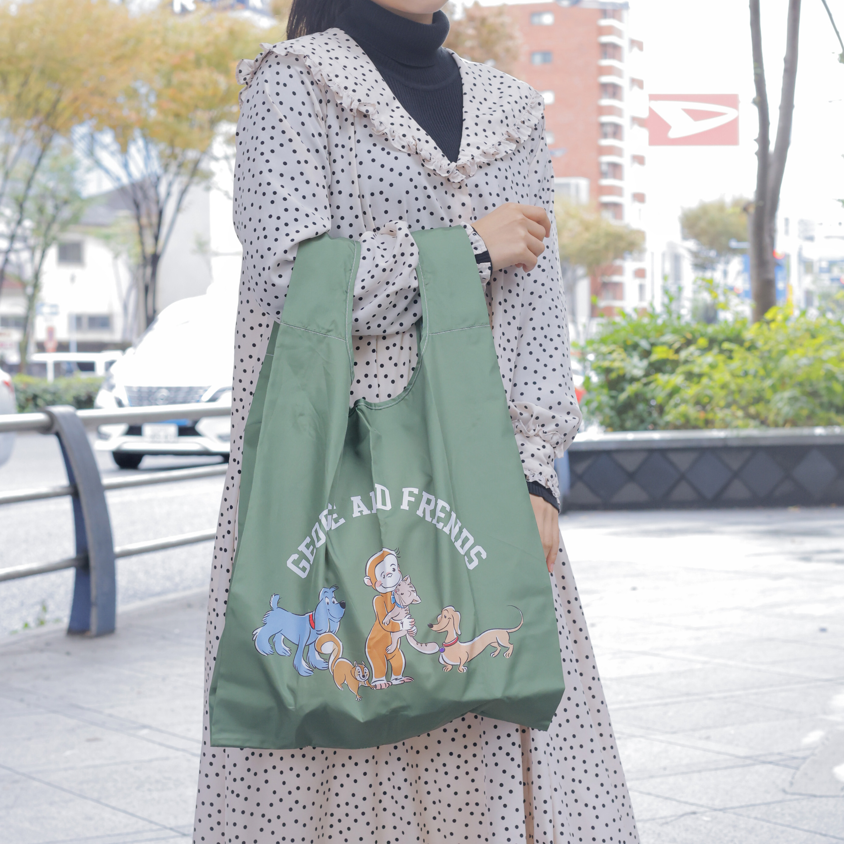 おさるのジョージ エコバッグ ジョージのお友達 - おさるの