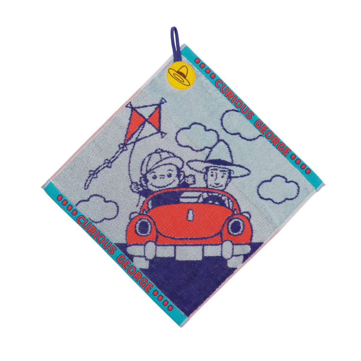 アニメ ☠️ タオル ハンカチ 140枚です。 おさるのジョージ ストライプ タオルハンカチ - おさるの