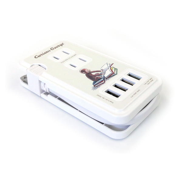 おさるのジョージ USBポート付きACタップ おさるのジョージ公式オンラインストア 365CURIOUS