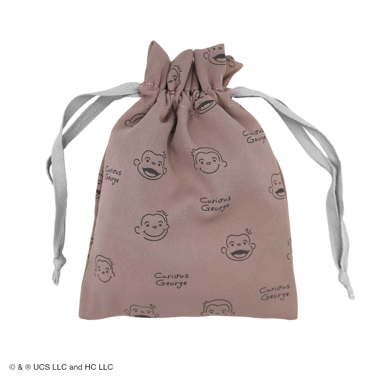 Curious George パターン巾着ポーチ - おさるのジョージ公式オンライン