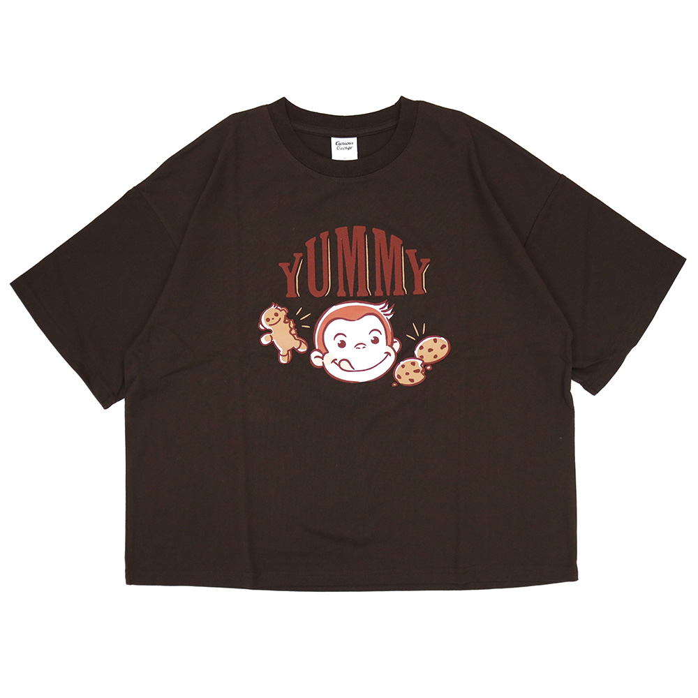Free&Easy ルーシー 半袖 Tシャツ 送関込 おさるのジョージ 天竺半袖ワイド型Tシャツ(レディース