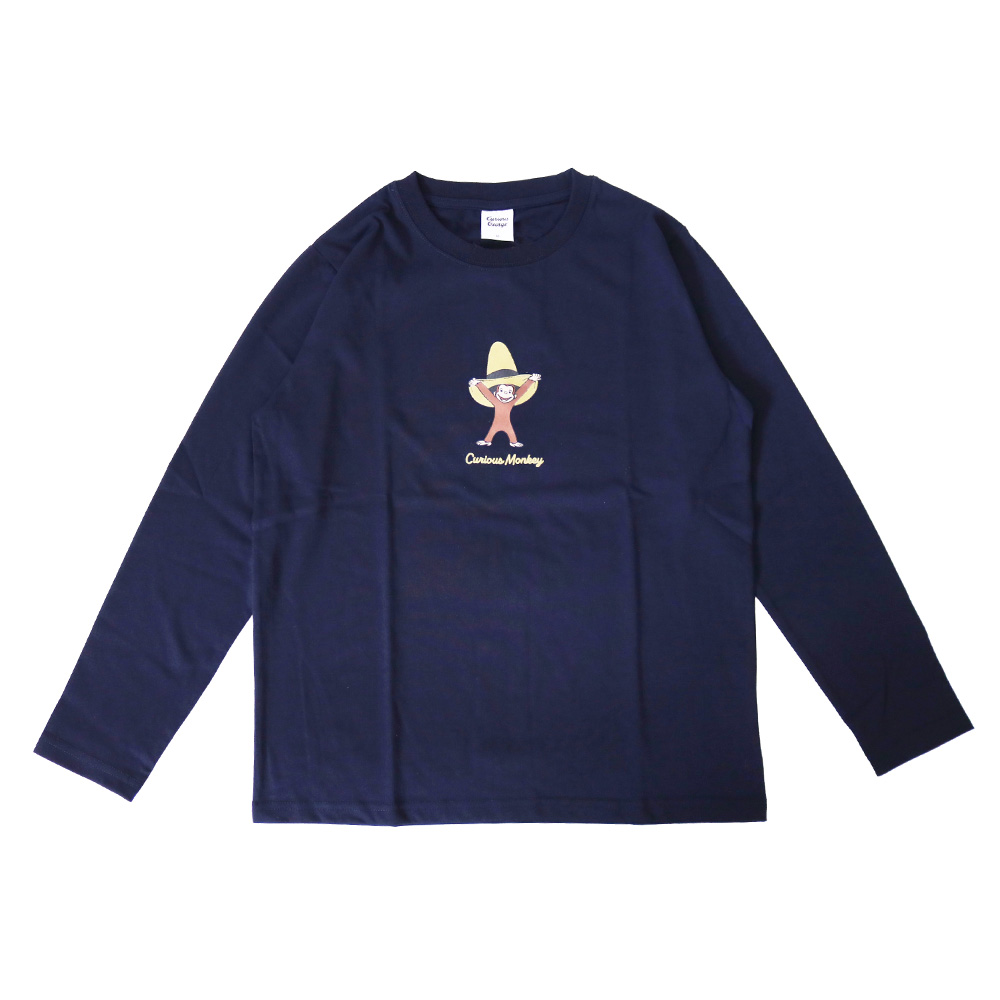 おさるのジョージ 天竺長袖Tシャツ（レディース） - おさるのジョージ