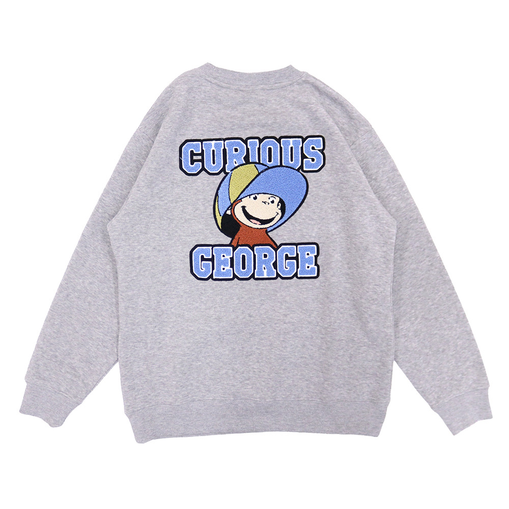 おさるのジョージ 裏起毛クルーネックトレーナー（レディース