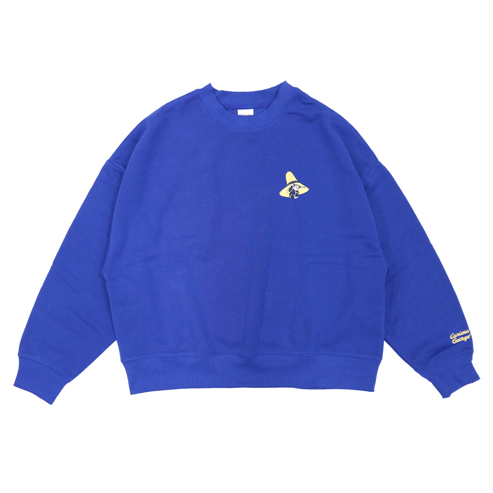 おさるのジョージ 裏起毛ワイドクルーネックトレーナー（レディース