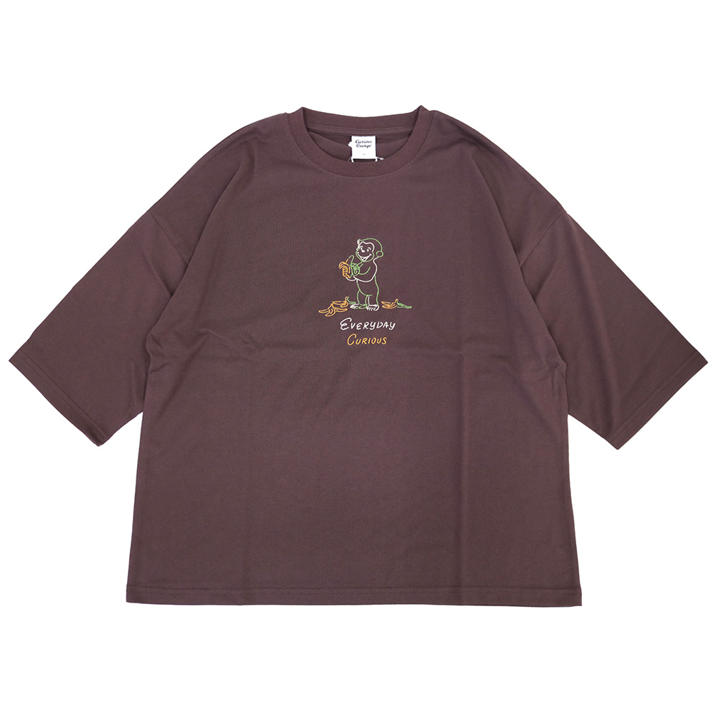 おさるのジョージ 天竺五分袖TシャツWIDE（レディース） - おさるの