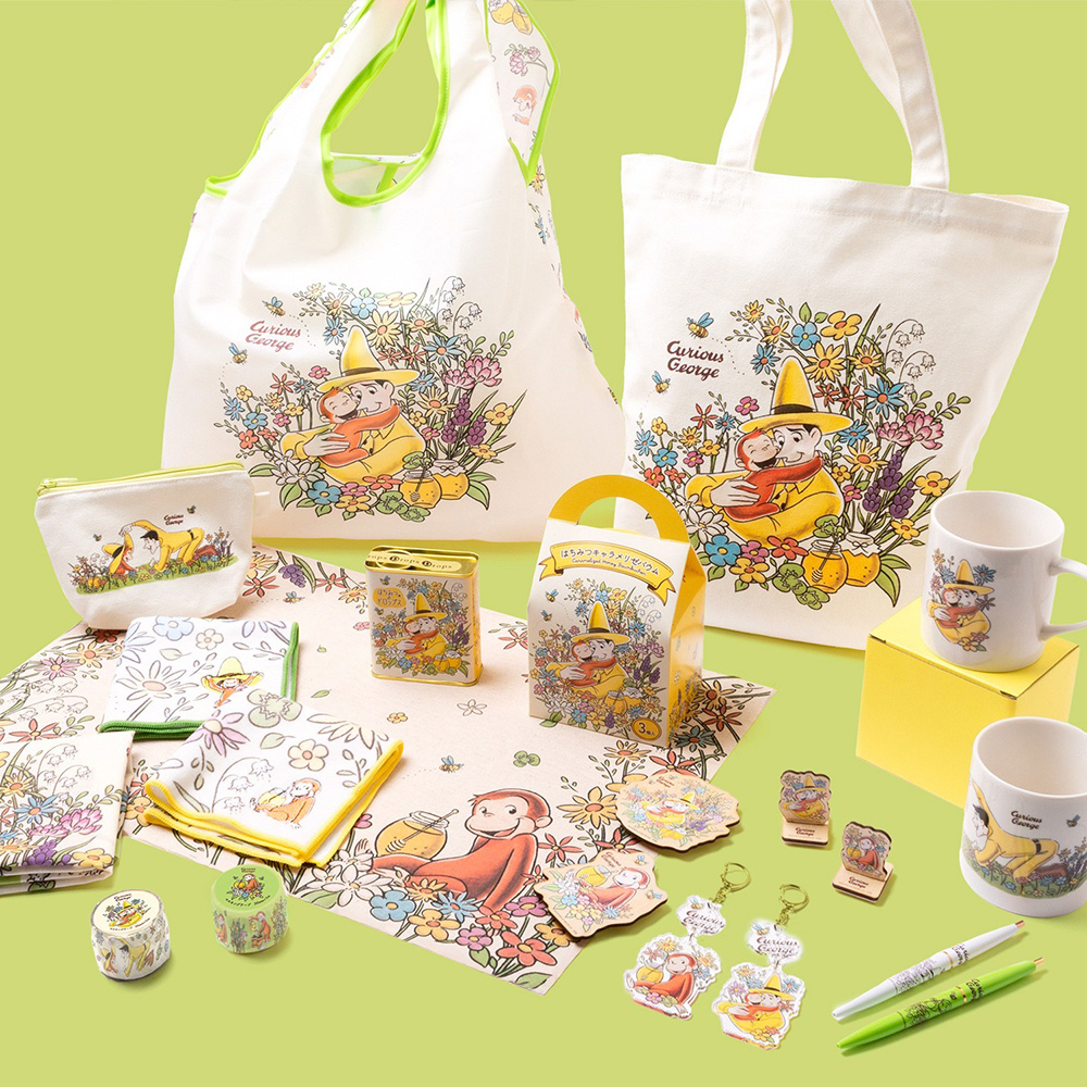 神戸養蜂場×おさるのジョージ 木製マグネット - おさるのジョージ公式