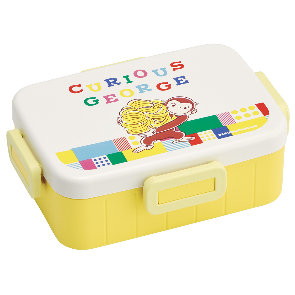 おさるのジョージ 4点ロックランチボックス ブロック - おさるの